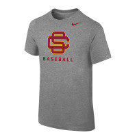 USC Trojans Youth Nike Gray Baseball Core Cotton T-Shirt